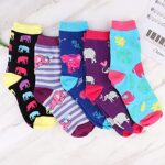 Jeasona Women’s Fun Socks Cute Elephant Animals Funny Funky Novelty Cotton Gifts