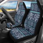 Pehede Seat Protector Carseat African Tribal Ornament Elephant Vintage Graphic Vector Lotus Ethnic Universal Automotive Seat Covers Fits Most Cars SUV Truck and Van