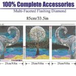 3 Pack 5D Diamond Art Painting,Large Moon Diamond Painting Kits for Adults,DIY Full Drill Crystal Rhinestone Arts and Crafts,Gem Art Elephant Painting with Diamond Home Wall Decor 9.8×13.8 inch