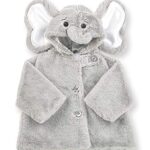 Bearington Baby Lil’ Spout Gray Elephant Hooded Coat, 6-12 Months