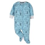 Onesies Brand Baby Boys 4-pack ‘N Play Footies And Toddler Sleepers, Blue Elephant, 3-6 Months US