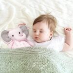 Pro Goleem Elephant Security Blanket with Stuffed Animal Snuggle Toy Lovey Soft Lovie Baby Registry Search Baby Girl Gifts for Infant and Toddler Pink 16 Inch