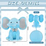 Lewtemi 12 Pcs Stuffed Elephant for Baby 10 Inch Stuffed Elephant Animals Elephant Stuffed Animal Plush Elephant Gift for Decorations Baby Shower Nursery Room Bed Decor (Blue)