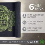 Gaiam Yoga Mat Premium Print Extra Thick Non Slip Exercise & Fitness Mat for All Types of Yoga, Pilates & Floor Workouts, Tribal Wisdom Elephant, 6mm