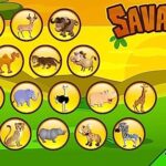 Savanna – Puzzles of Animals for Coloring – Games for Kids