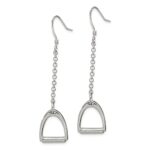 925 Sterling Silver Horse Stirrup Dangle Earrings Drop Sport Animal Fine Jewelry For Women Gifts For Her