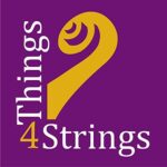 Original Bow Buddy Bright Blue 2-Piece Set: Things 4 Strings Bow Hold Buddies Violin/Viola Teaching Aid Accessory
