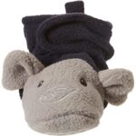 Hudson Baby Unisex Cozy Fleece Booties, Navy Gray Elephant, 18-24 Months