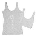 Yoga Tank Tops Organic Cotton Moon, Namaste & Evolution Yoga Top for Women, Grey, Small