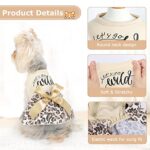 Leopard Dog Dress, Dog Clothes for Small Dogs Girl, Lightweight Dog Tutu Prom Birthday Wedding Dress Summer Princess Dresses Pet Outfit, Cat Apparel, Yellow, Small