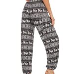 QIANXIZHAN Women’s Harem Pants, High Waist Yoga Boho Trousers with Pockets Elephant Black M