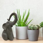 Design House 395889 Good Luck Elephant Indoor/Outdoor Figurine Statue for Home & Office Décor Housewarming Gifting Birthdays, Stone