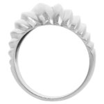 Sterling Silver Scalloped High Dome Ring for Women 5/8 inch Size 8.5
