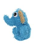 MIGHTY- Microfiber Ball Elephant– Made with Squeaker Balls and Minimal Stuffing. Strong & Tough. Interactive Play Dog Toy. Machine Washable & Floats. (Medium Blue)