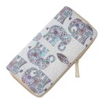 Ecohaso Women Zip Around Organizer Wallet PU Clutch Long Purse Cartoon Printed Wallet (Elephant B)