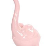Beth Marie Luxury Boutique Baby Elephant Ring Holder, Pink Ceramic Engagement and Wedding Ring Holder, Measures 2.5″ W x 4″ H x 1.5″ D