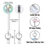 Retractable Badge Reel Cute Nurse Badge Holder ID Badge Clip for Nurse Doctor Student Cards(B12-1P Cute Elephant)