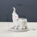 Abomet Succulent Planter Pots,Ceramic Elephant Planters Pot,Cute Planters with Drainage Tray,Small Flower Pot for Mini Elephant Plant Live,Used for Home Office Decor