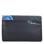 Anna by Anuschka Hand Painted Women’s Genuine Leather 3 in 1 Convertible Crossbody / Clutch / Belt bag – Blue Elephant