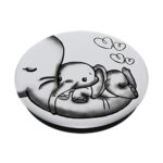 Cute Elephant Mom & Baby Elephant Love Beautiful Phone Grip PopSockets Grip and Stand for Phones and Tablets