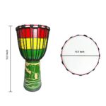 TAOSKNE Djembe Drum,Bongo Congo,African Drum,10 inch professional hand drum – Not Made In China(Rainbow elephant)