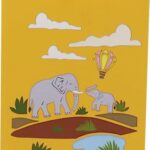 Jungle Animals – 3D Pop Up Greeting Card For All Occasions – Love, Birthday, Christmas, Good luck, Father’s Day, Mother’s Day – Message Note for Personalized – Thick Envelope, Fold Flat (Elephants)