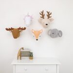 Little Love by NoJo – 3-D Grey Elephant Stuffed Wall Hanging Decor, Fauxidermy – Nursery, Bedroom or Playroom Décor
