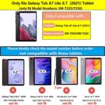 UUcovers for Samsung Galaxy Tab A7 Lite 8.7 Case 2021 Model (SM-T220/T225) with Pencil Holder Pockets Multi-Angle Viewing Stand PU Leather Shockproof TPU Back Magnetic Folio Cover, Rainbow Elephant