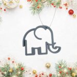 Elephant Christmas Ornament – Decorative Christmas Ornament – Decorative Holiday Ornament – Made in The USA
