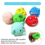 LLSPET Latex Squeaky Dog Toys Funny Frog Pig Elephant Animal Soft Rubber Squeak Dog Balls Toys for Small Medium Puppy Pet Dogs 6PCS