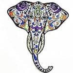 HHO Colorful elephant cartoon Patch Embroidered DIY Patches, Cute Applique Sew Iron on Kids Craft Patch for Bags Jackets Jeans Clothes