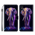 Elgzigok Wallet Phone Case for iPhone Xs Max with Elephant-aa332 – Stylish and Functional PU Leather-Free Smartphone Case with Card Holder Multicolor