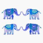 Happy Elephants – Watercolor Blue Palette Vinyl Waterproof Sticker Decal Car Laptop Wall Window Bumper Sticker 5″