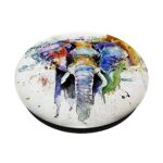 Cute Baby Elephant Watercolor Rainbow Drawing Phone Grip PopSockets PopGrip: Swappable Grip for Phones & Tablets