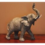 Seraphic Large African Elephant Decor Gifts for Women, Elephant Statue/Sculpture with Trunk Up