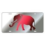 Alabama Crimson Tide Laser Cut Elephant License Plate Auto Tag