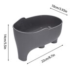 NALUMA Elephant Kitchen Basket, Shaped Sink Strainer, Elephant Drain Basket, Food Strainer Or Storage Animal Rack, Drain Storage Basket for Fruit Vegetable Sink Corner