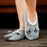 cosyone1997 Cute Slippers for Women Adults Kids Girls Boys Teens, Fuzzy Bedroom Shoes Indoor, Soft Cozy Fluffy House Socks, Unique Funny Christmas Gifts for Mom Animal Lovers, Elephant Size 7-8