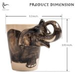 Holder mug coffee tea cup elephant cute chubby shaped lucky feng shui from white ceramic for women gifts cups travel funny animal can recycling and personalized beautiful kitchen fun teapot