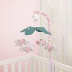 NoJo Tropical Princess Elephant/Jungle Grey and Pink Musical Mobile