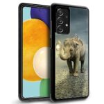 TAMEFOX Compatible with Samsung Galaxy A32 5G Case,Elephant with Lamp High-Definition Exquisite Pattern Shockproof Anti-Slip Anti-Scratch Case for Samsung Galaxy A32 5G (6.5 inch)