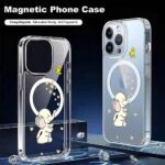 UNNKINE Magnetic Case for iPhone 14 Pro Compatible with MagSafe Wireless Charging Cute Elephant Design Shockproof Anti-Scratch Cover for Men&Women (Clear) for iPhone 14 Pro