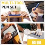 BIIB Stocking Stuffers Gifts for Men 9 in 1 Multitool Pen, Mens Gifts for Christmas, White Elephant Gifts for Adults, Unique Gifts for Dad Him Boyfriend Grandpa, Dad Gifts for Men Who Have Everything