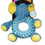 Spunky Pup Wibbleez Round | Assorted Stuffed Animal Dog Toy | Durable Plush and Nylon Fetch and Throw Toy for Dogs | Squeaker Tug Toy | Stuffed Toy for Dogs and Puppies | Stuffed Animal Chew Toy