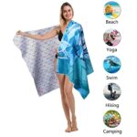 Oversized Microfiber Compact Sandproof Pool Beach Towel Blanket – 72″x36″ Funny Quick Fast Dry Sand Free Extra Large Big Outdoor Thin Travel Swim Towels Personalized Women Men Adult Gift Elephant