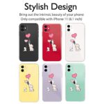Idocolors Clear Case Cartoon Bunny Rabbit Cover for iPhone XR, 6.1” Shockproof Soft Silicone Back Protective Covers,Cute Personalized Cartoon Elephant Balloon Pink Girly&Boys Cases for Apple iPhone XR