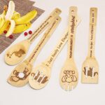 5PCS Elephant Wooden Cooking Spoons Set Elephant Gifts Elephant Kitchen Decor Elephant Gifts for Mom Elephant Party Decor Bamboo Cooking Utensil Spoons Housewarming Wedding Mom Kitchen Gift