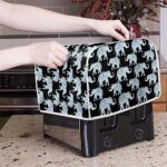Xoenoiee Elephant Pattern Toaster Covers 4 Slice Wide Slot Dust Cover Case with Handle Toaster Cover Case Small Appliance Covers Toaster Bag Protector, M