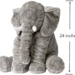 Hmcghie Large Elephant Stuffed Animals Oversized 24 Inch Stuffed Elephant Pillow Toy Gray Gifts for Kids Girlfriend Home Decor