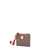 Dooney & Bourke Handbag, Pebble Grain Top Zip Card Case Wristlet – Elephant